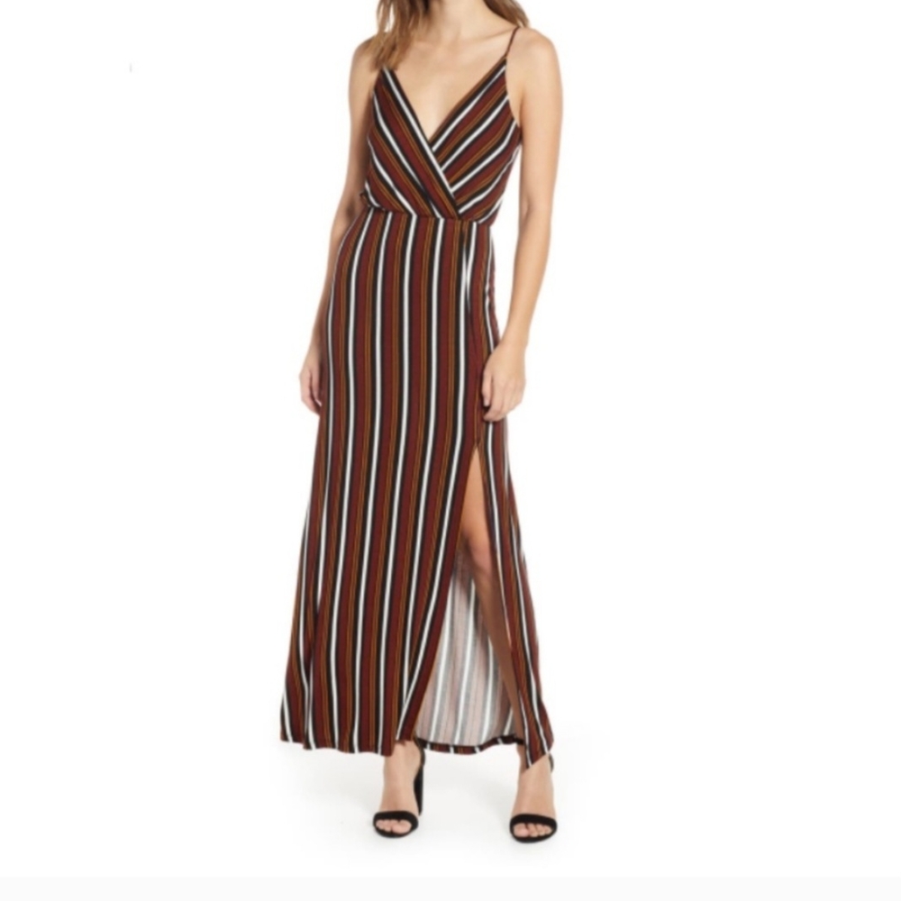 Striped Maxi Dress L